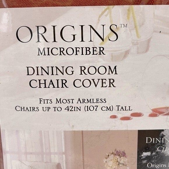 Origins Microfiber Dining Room Chair Cover 42"Tall (Set of 2) - Picture 3 of 5